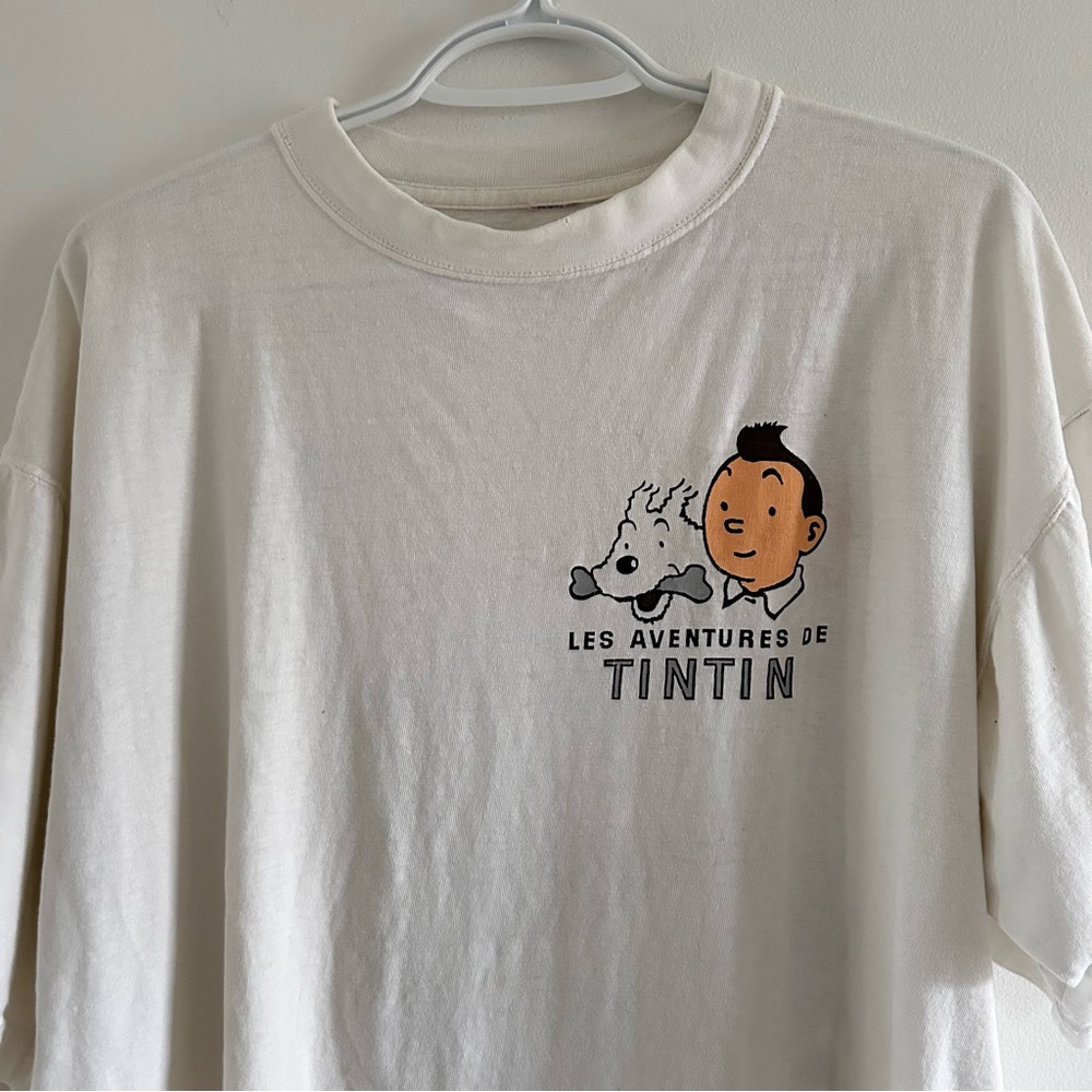 Vintage Tintin Graphic T shirt Rackham Le Rouge 90’s - Picture 3 of 7